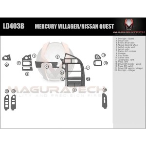 Dash Trim Kit for NISSAN QUEST