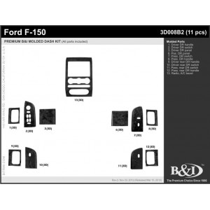MOLDED Dash Trim Kit for...