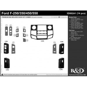 MOLDED Dash Trim Kit COMBO...