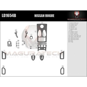 Dash Trim Kit for NISSAN ROGUE