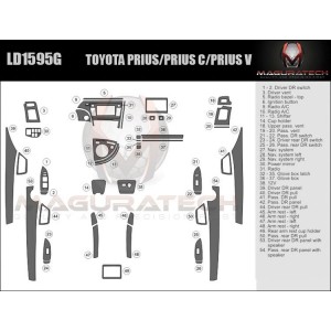 Dash Trim Kit for TOYOTA PRIUS