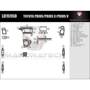 Dash Trim Kit for TOYOTA PRIUS