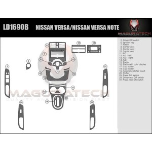 Dash Trim Kit for NISSAN VERSA