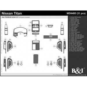 Dash Trim Kit for NISSAN TITAN