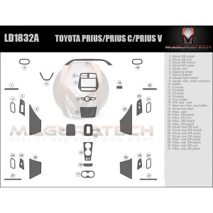 Dash Trim Kit for TOYOTA PRIUS