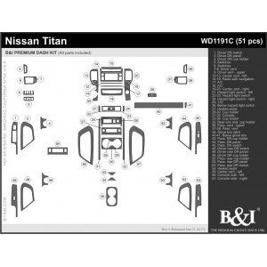 Dash Trim Kit for NISSAN TITAN