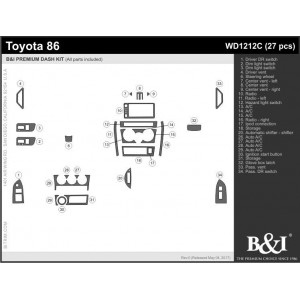 Dash Trim Kit for TOYOTA 86