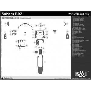 Dash Trim Kit for SUBARU BRZ