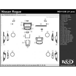 Dash Trim Kit for NISSAN ROGUE
