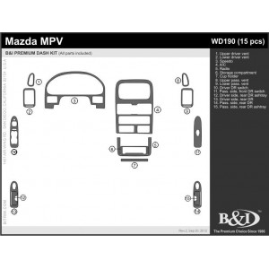 Dash Trim Kit for MAZDA MPV