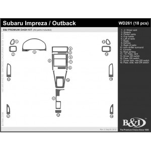 Dash Trim Kit for SUBARU...